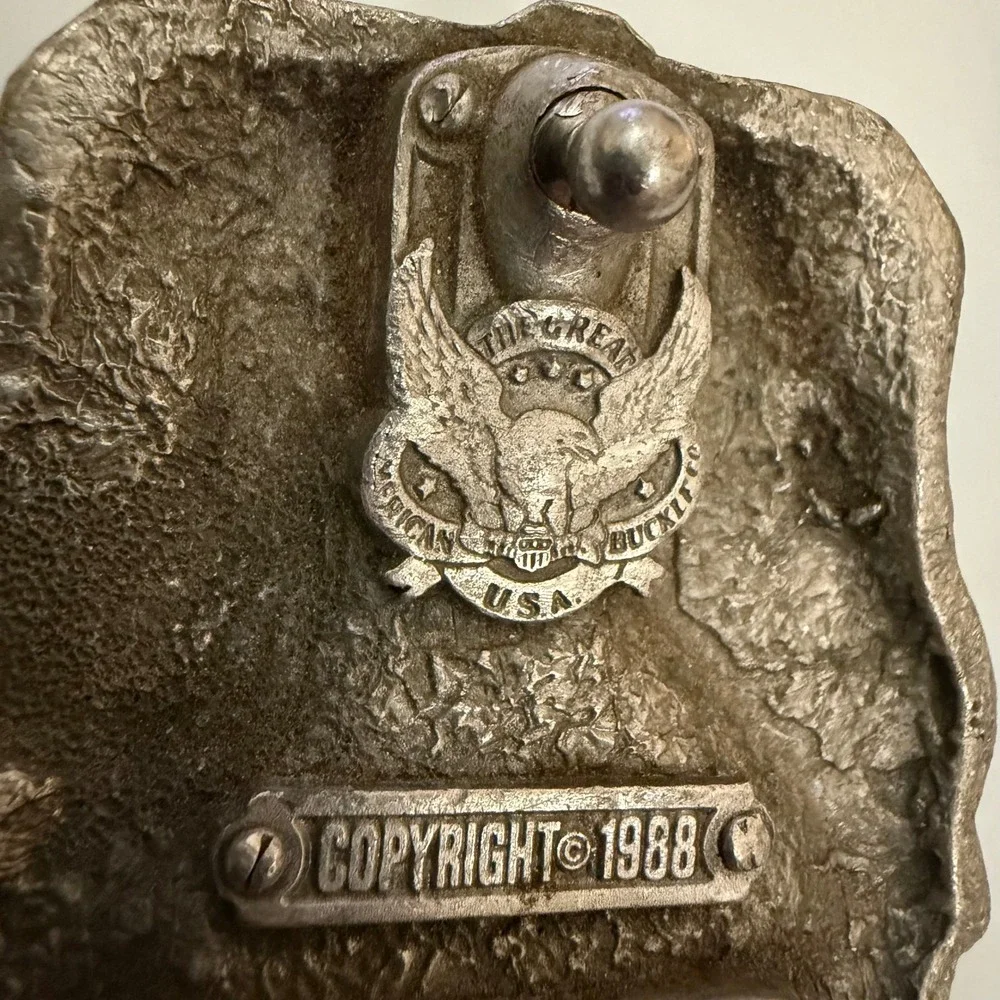 Vintage 1988 Vietnam Veteran Belt Buckle Great American Buckle Co USA Made